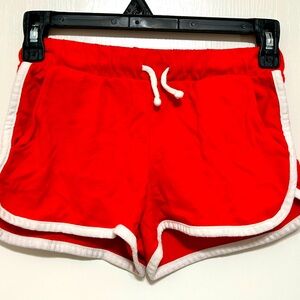 Red Women's Shorts with White Trim